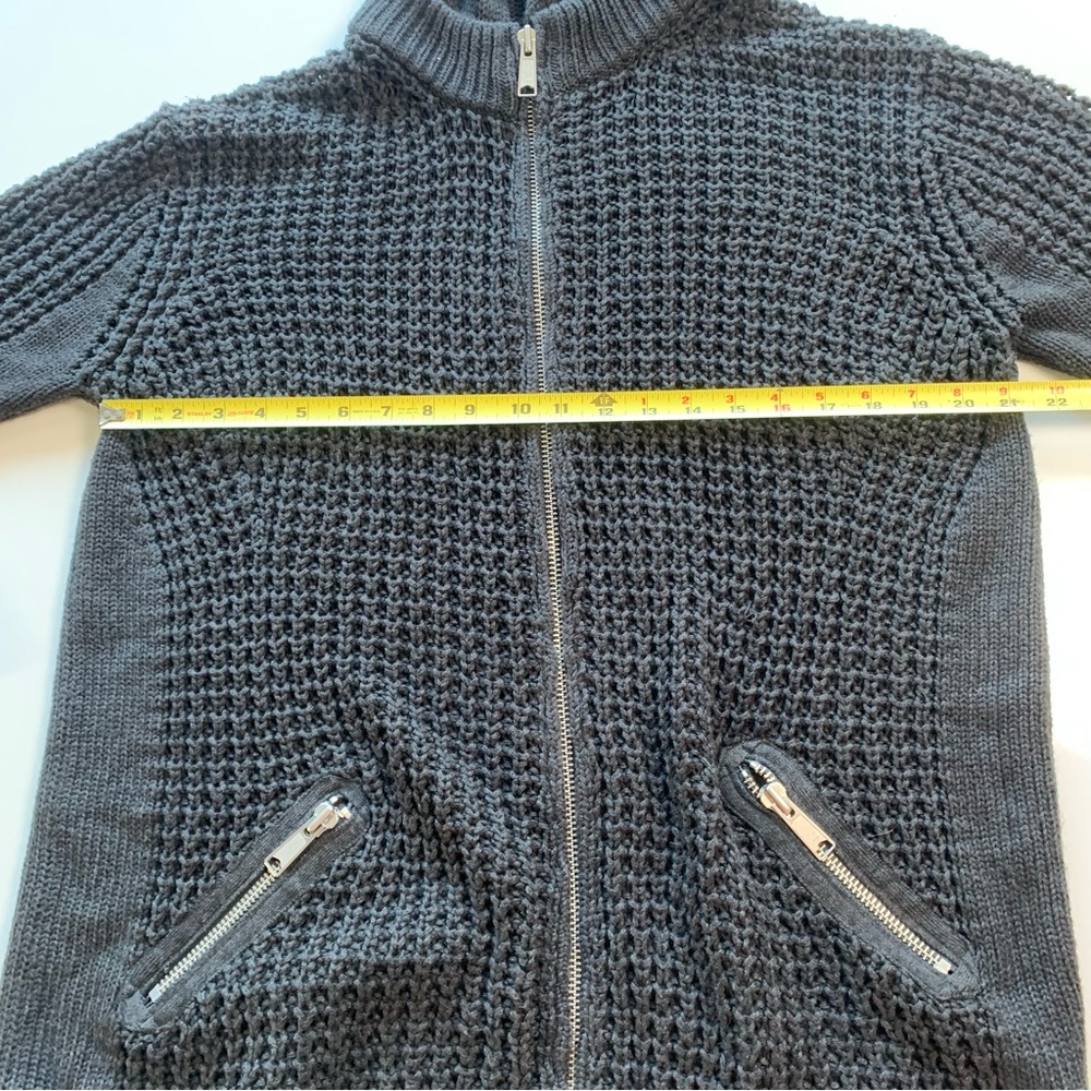 Trovata Black Hooded Knit Zip-Up Cardigan - Picture 6 of 11